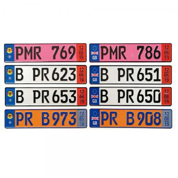 Euro decoration license plates